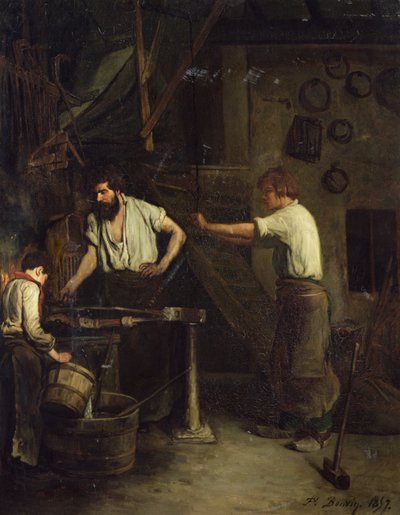 De Smid, Herinnering aan Treport, 1857 door François Bonvin